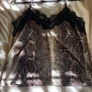 Zara snake print cami
